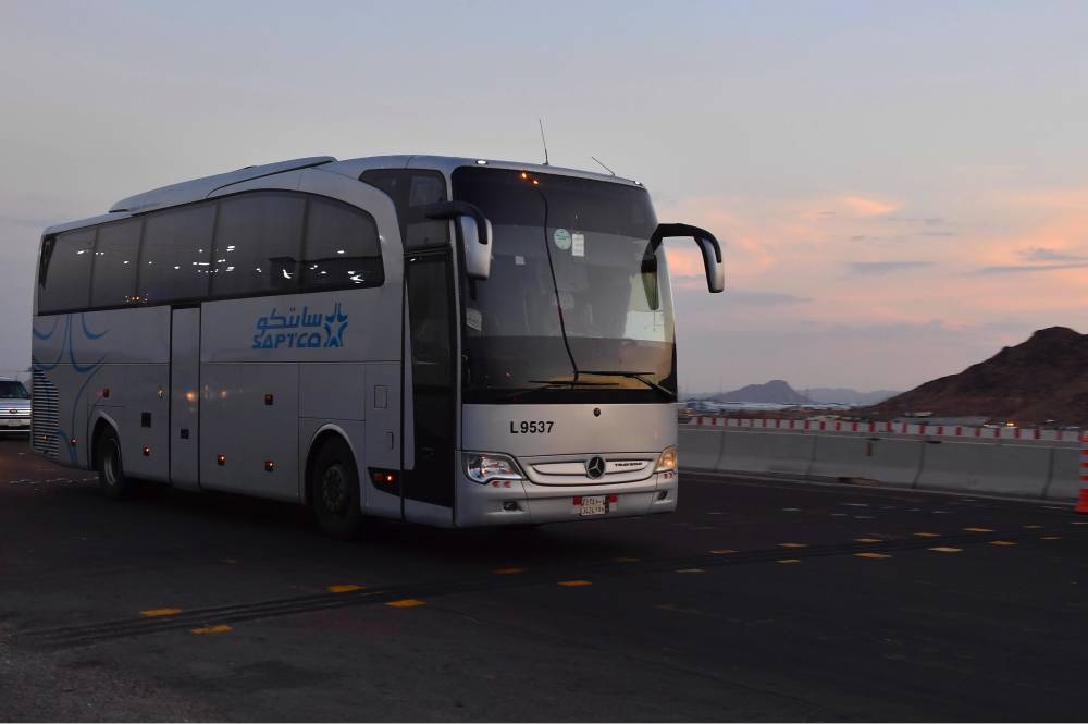 The first batch of pilgrims are on their way to Madinah after completing their Haj rituals. — SPA