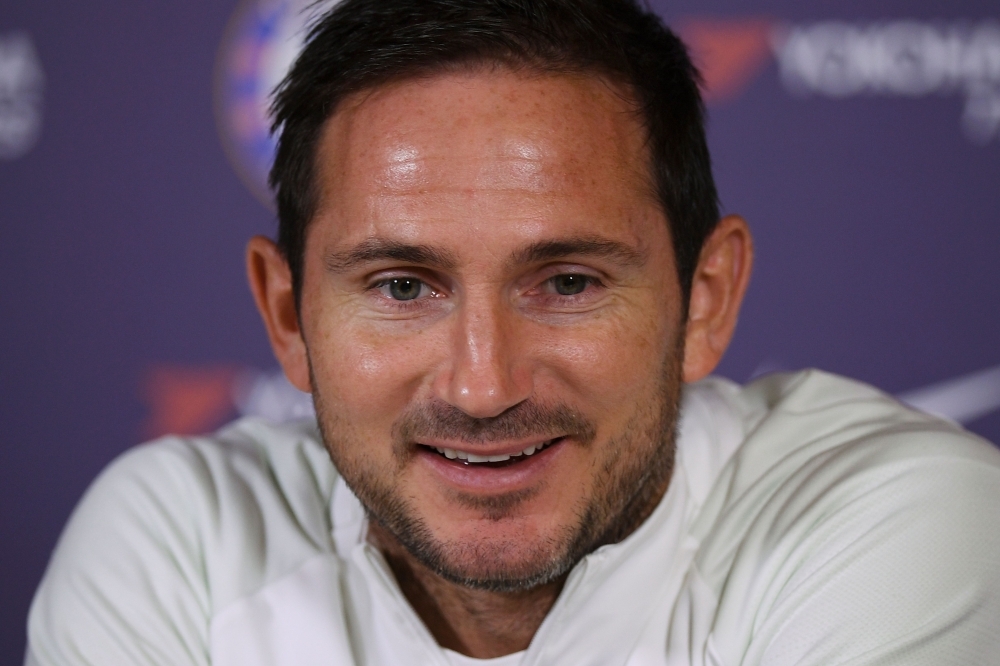 Chelsea's English manager Frank Lampard gives a press conference at Chelsea's Cobham Training Centre in Stoke D’Abernon, south of London, on Friday on the eve of their English Premier League football match against Leicester City. — AFP