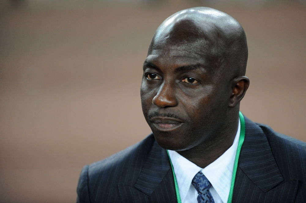 In this file photo taken on March 27, 2011, then Nigeria's coach Samson Siasia watches his team during the African Cup of Nations qualifying match between Nigeria and Ethiopia in Abuja. — AFP