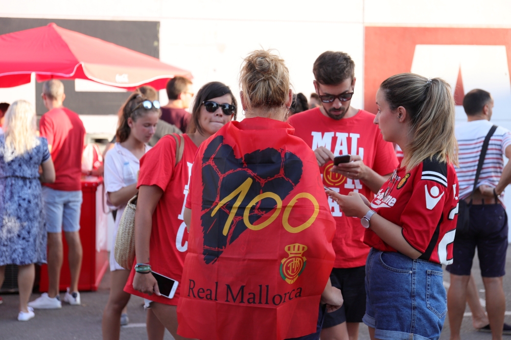 Supporters of Real Mallorca before their match against Eibar at the Son Moix stadium in Palma, Mallorca, Spain, on Saturday, in this photo obtained from social media. — Reuters