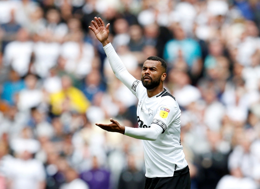 Derby County's Ashley Cole reacts during Championship Playoff final against Aston at Wembley Stadium, London, in this May 27, 2019 file photo. — Reuters
