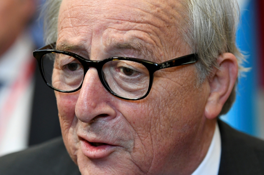 European Commission President Jean-Claude Juncker talks with the media after the European Union leaders summit, in Brussels, Belgium, in this July 2, 2019 file photo. — Reuters