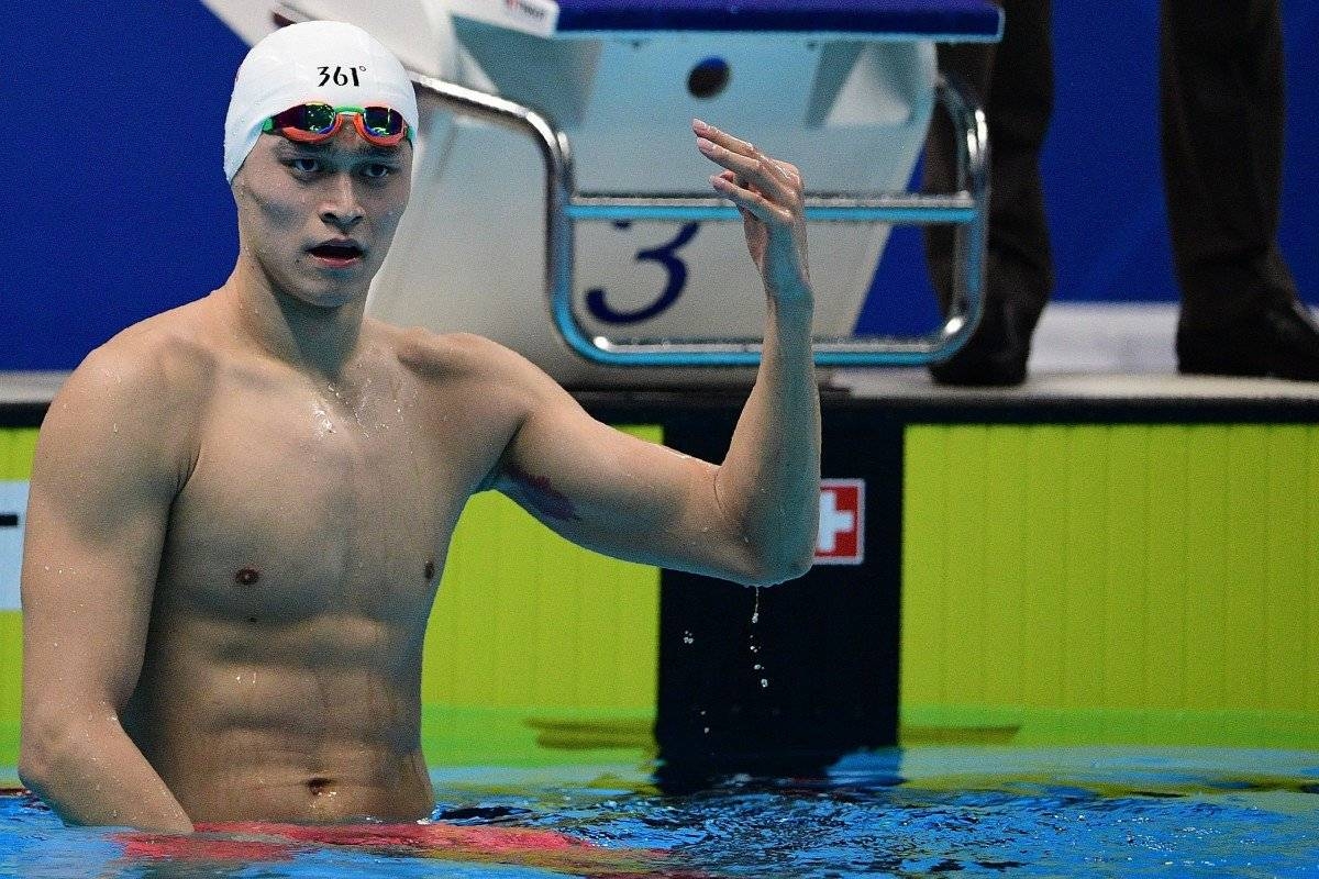 China's Sun Yang after the final of the men's 1,500m freestyle swimming event during the 2018 Asian Games in Jakarta. — AFP