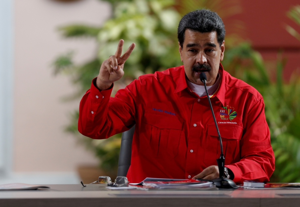 Venezuela's President Nicolas Maduro speaks at a meeting of the Sao Paulo Forum in Caracas, Venezuela, in this July 28, 2019 file photo. — Reuters