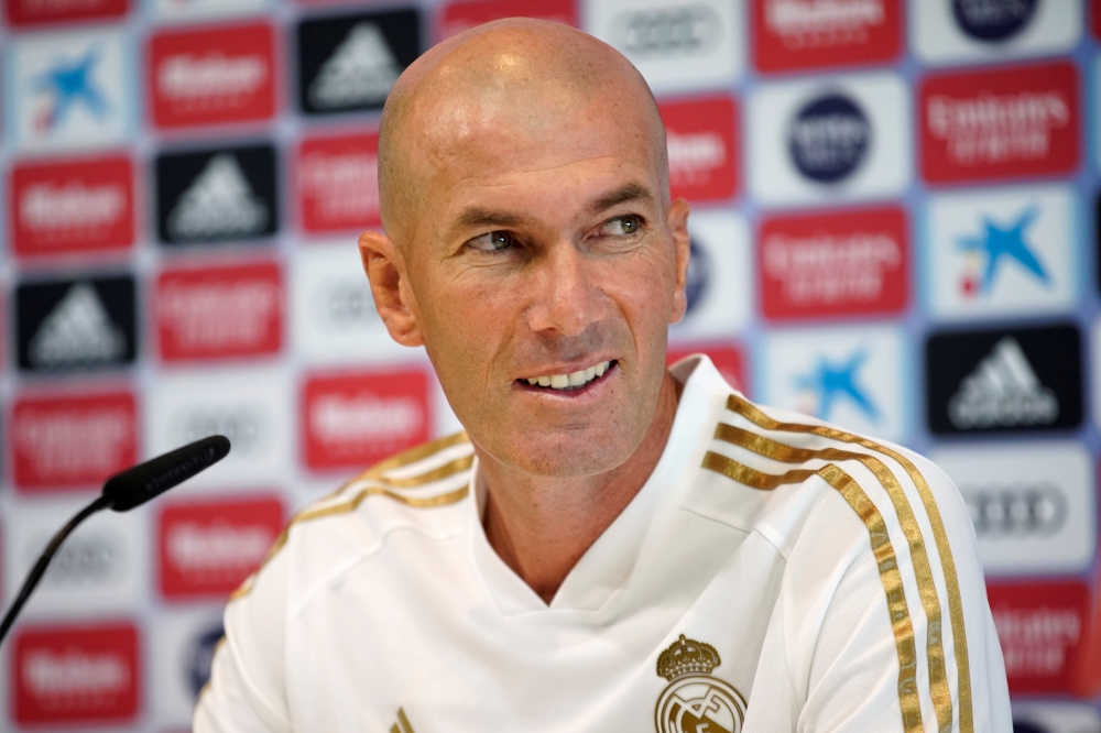 Real Madrid coach Zinedine Zidane during the press conference at Ciudad Real Madrid, Valdebebas, Madrid, Spain, on Friday. — Reuters