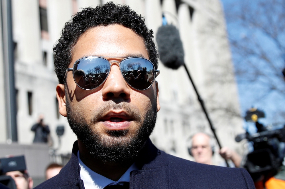 Actor Jussie Smollett leaves court after charges against him were dropped by state prosecutors in Chicago, Illinois, in this March 26, 2019 file photo. — Reuters