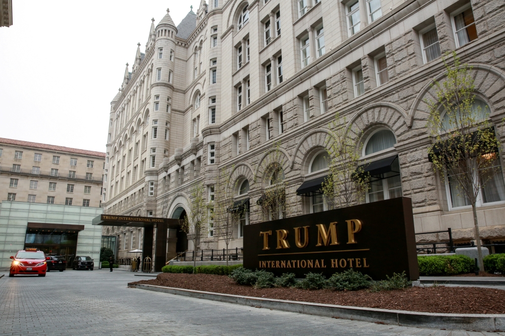 A general view of the Trump International Hotel seen ahead of the release of the Special Counsel Robert Mueller's report in Washington on April 18, 2019. -Reuters