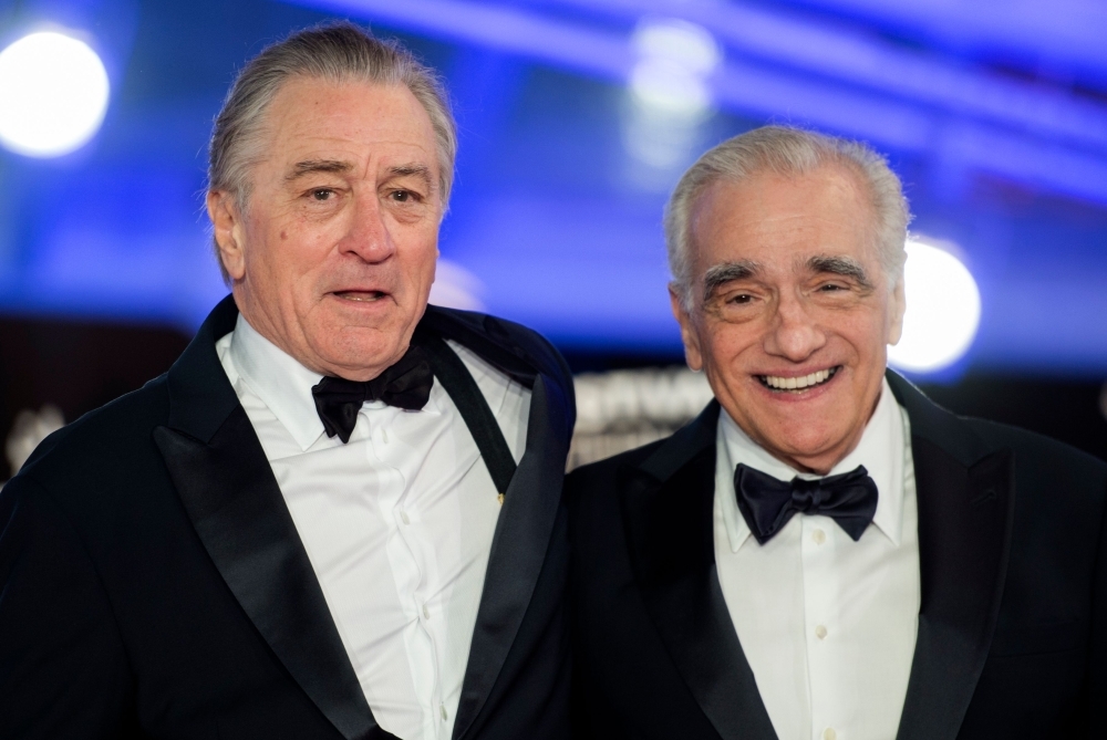 In this file photo taken on December 1, 2018, US actor Robert De Niro (L) and US film director Martin Scorsese (R), arrive at the Marrakech International Film festival. -Courtesy photo