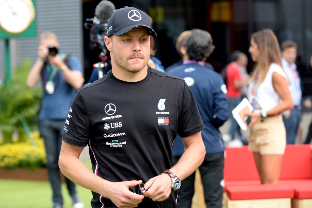 Mercedes' Valtteri Bottas ahead of the Belgian Grand Prix at Spa-Francorchamps, Stavelot, Belgium on Thursday. — Reuters