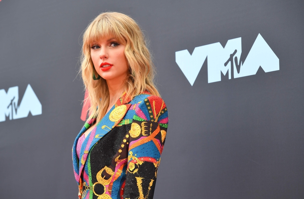 US singer-songwriter Taylor Swift arrives for the 2019 MTV Video Music Awards at the Prudential Center in Newark, New Jersey, in this Aug. 26, 2019 file photo. — AFP