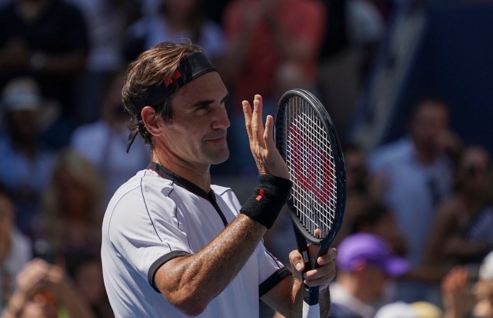 Roger Federer of Switzerland wins against Daniel Evans of Great Britain during their Round Three Men's Singles match at the 2019 US Open at the USTA Billie Jean King National Tennis Center in New York on Friday. — AFP