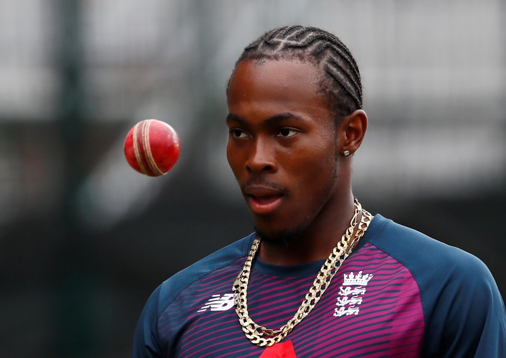 England's Jofra Archer during nets at Emirates Old Trafford, Manchester, Britain, on Monday. — Reuters