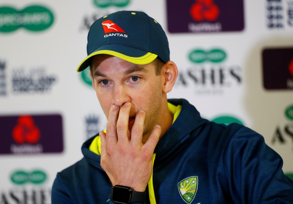 Australia's Tim Paine during the press conference at Emirates Old Trafford, Manchester, Britain, on Tuesday. — Reuters