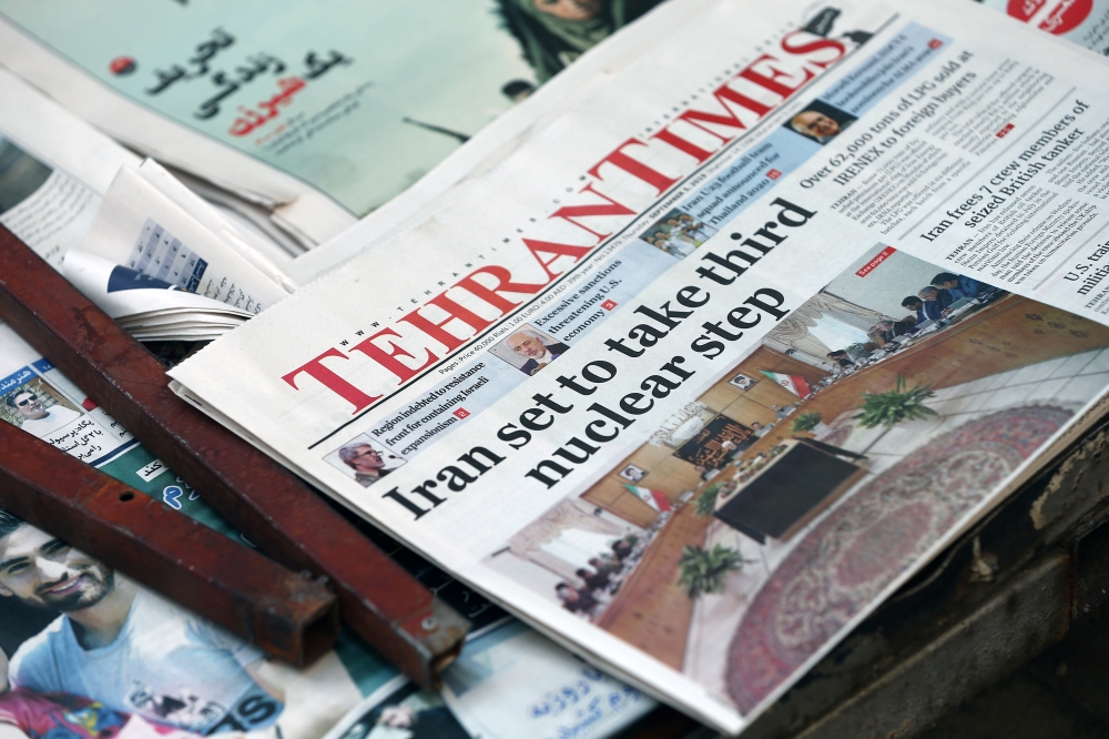 Some newspapers are pictured in Tehran, Iran, on Thursday. — Reuters