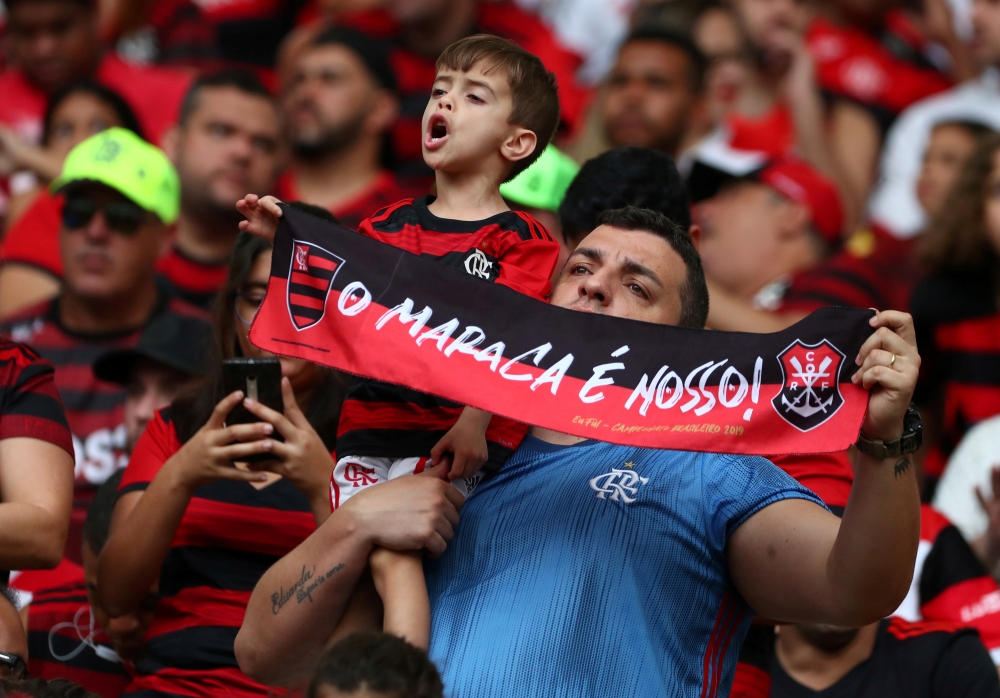Flamengo fans before the match against Palmeiras in the Brasileiro Championship at the Maracana Stadium, Rio de Janeiro, Brazil on Sunday. — Reuters