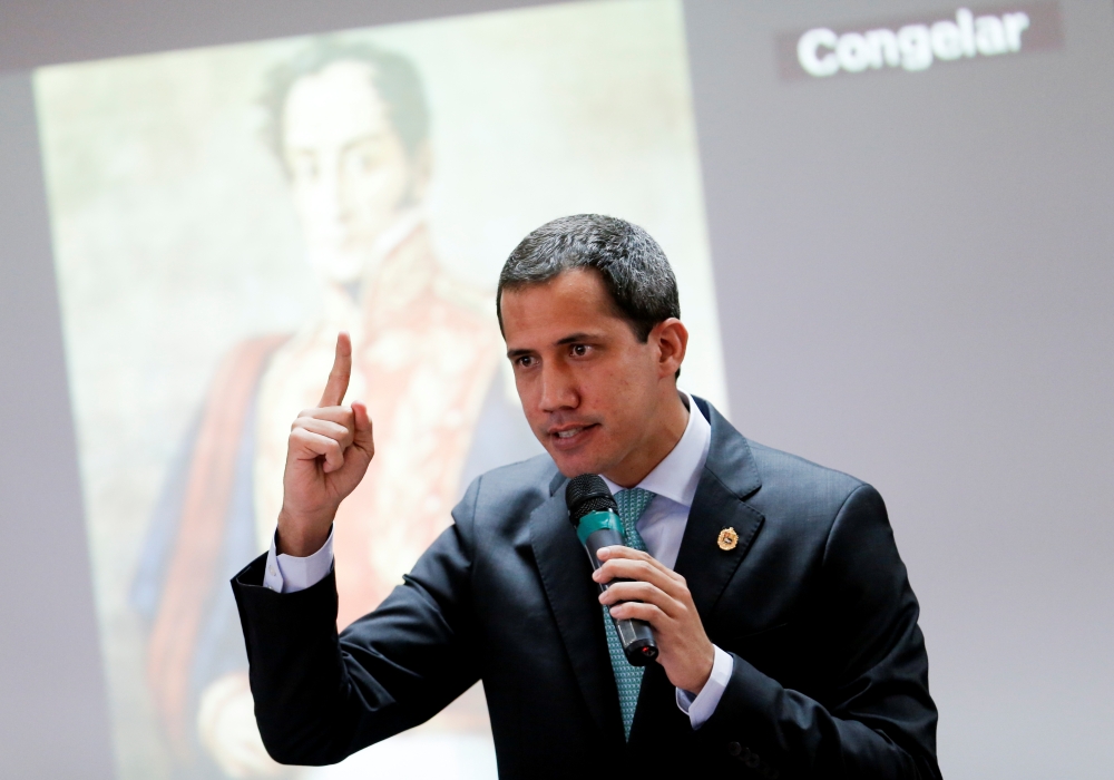 Venezuelan opposition leader Juan Guaido, who many nations have recognized as the country's rightful interim ruler, speaks during a session of Venezuela's National Assembly in Caracas, Venezuela September 3, 2019. -Reuters
