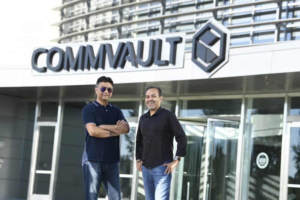 Avinash Lakshman, Hedvig CEO and Sanjay Mirchandani, Commvault CEO