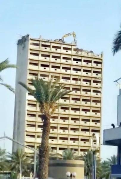 Several government departments have denied issuing any official papers for the demolition of the building by the Civil Defense. — Okaz photo
