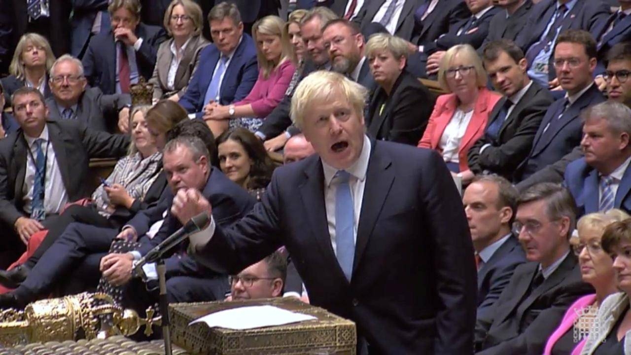 Britain's Prime Minister Boris Johnson speaks after Britain’s parliament voted on whether to hold an early general election, in Parliament in London, on Tuesday. -Reuters