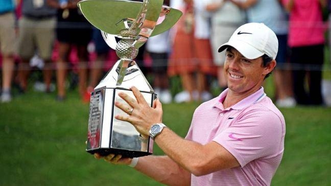 Rory McIlroy celebrates with the FedEx Cup after winning the Tour Championship golf tournament at East Lake Golf Club, Atlanta, GA, USA, in this Aug 25, 2019 file photo. — Reuters