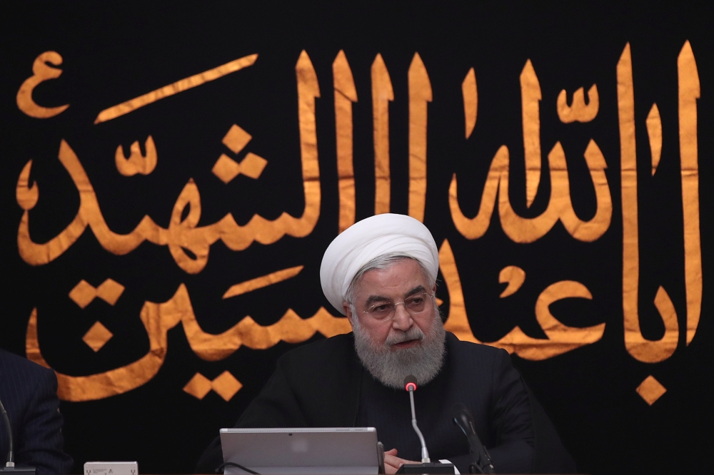 Iranian President Hassan Rohani speaks during the Cabinet meeting in Tehran on Wednesday. — Reuters