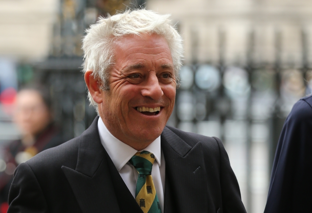 Speaker of the House of Commons John Bercow arrives for a Service of Thanksgiving for the life and work of Paddy Ashdown, former leader of the Liberal Democrats at Westminster Abbey in central London in this Sept. 10, 2019 file photo. — AFP