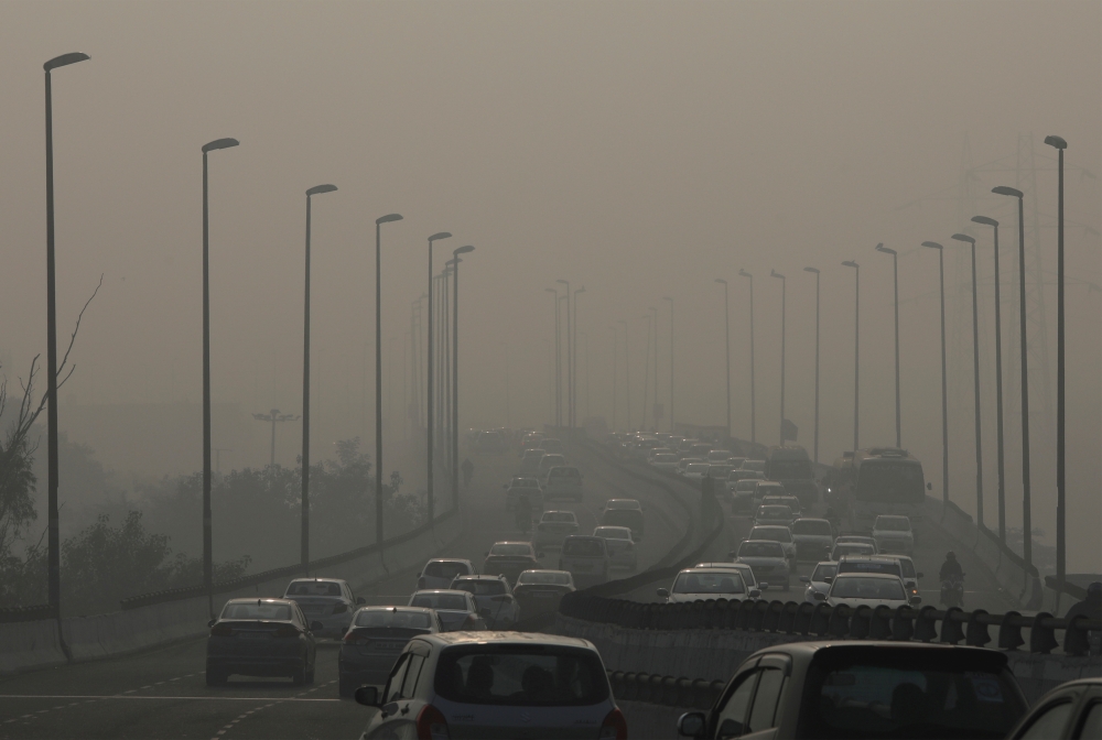 Vehicles drive through the smog in New Delhi, India, in this Jan. 7, 2019 file photo. — Reuters