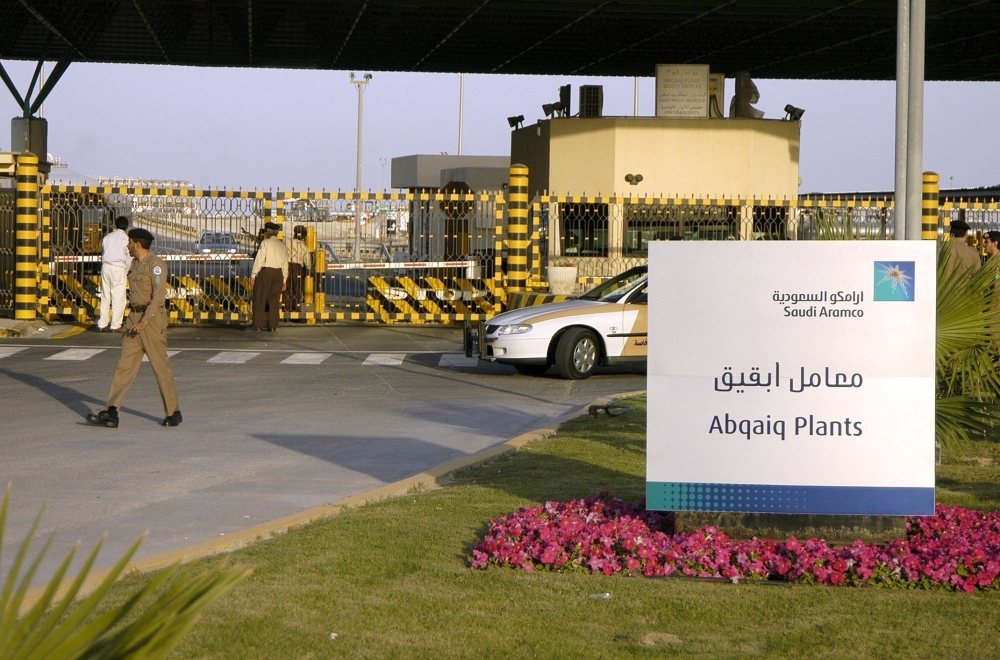 Smoke is seen following a fire at an Aramco factory in Abqaiq, Saudi Arabia, Saturday in this picture obtained from social media.  — Reuters