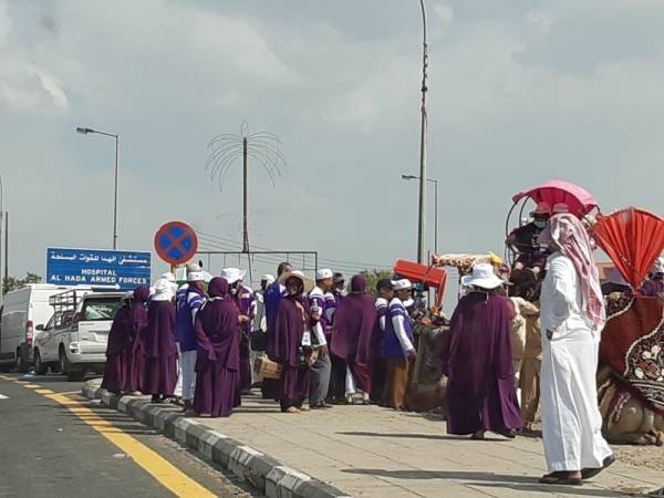 Pilgrims in Taif after the completion of their Haj rituals. — Okaz photo