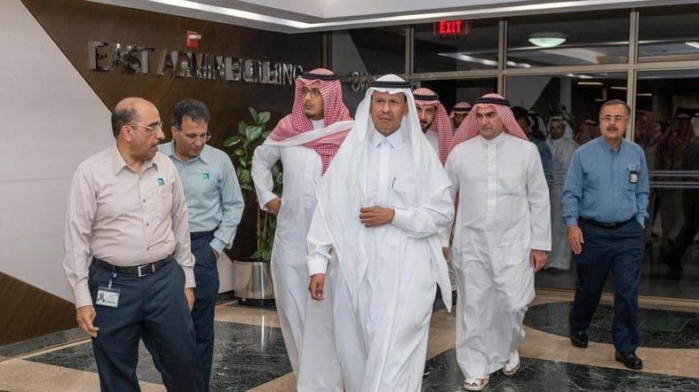 Energy Minister Prince Abdulaziz Bin Salman inspected the Aramco facilities in Abqaiq Sunday. — SPA