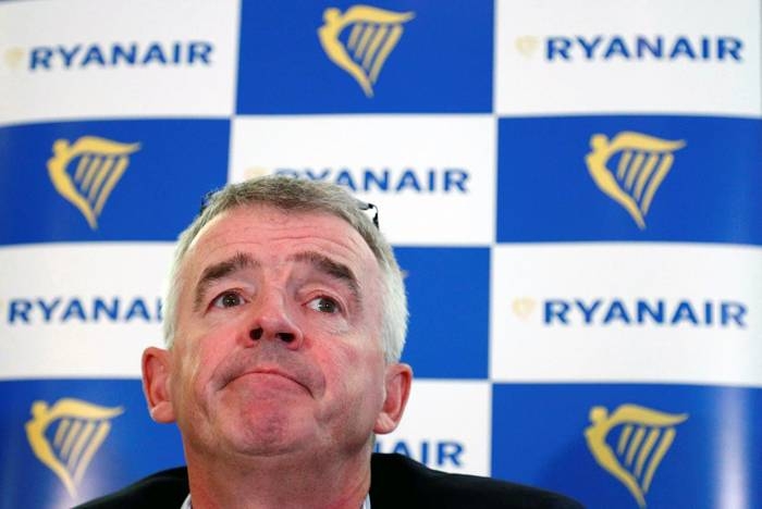 Ryanair CEO Michael O'Leary holds a news conference in Machelen near Brussels, Belgium in this Oct. 9, 2018, photo. — Reuters