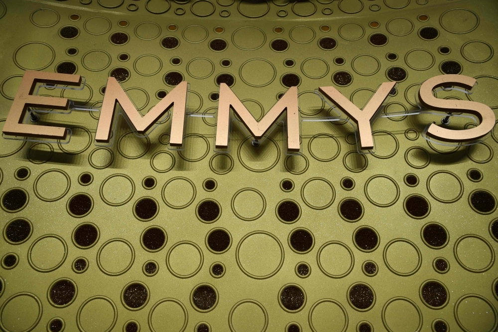 An Emmy Awards logo is pictured ahead of the 71st Emmy Awards on Saturday in Los Angeles, California. — AFP