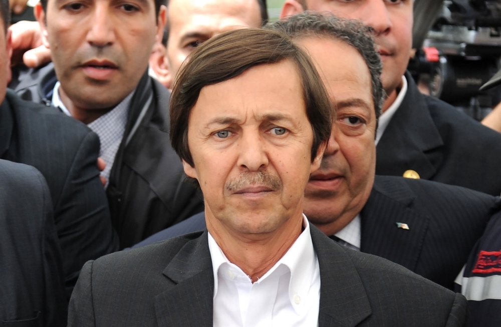 Said Bouteflika, brother of Algerian president, attends the funeral of late Algerian singer Warda Al-Jazairia, one of the most famous singers in the Arab world, at the El-Alia cemetery in Algiers, in this May 19, 2012 file photo. — AFP