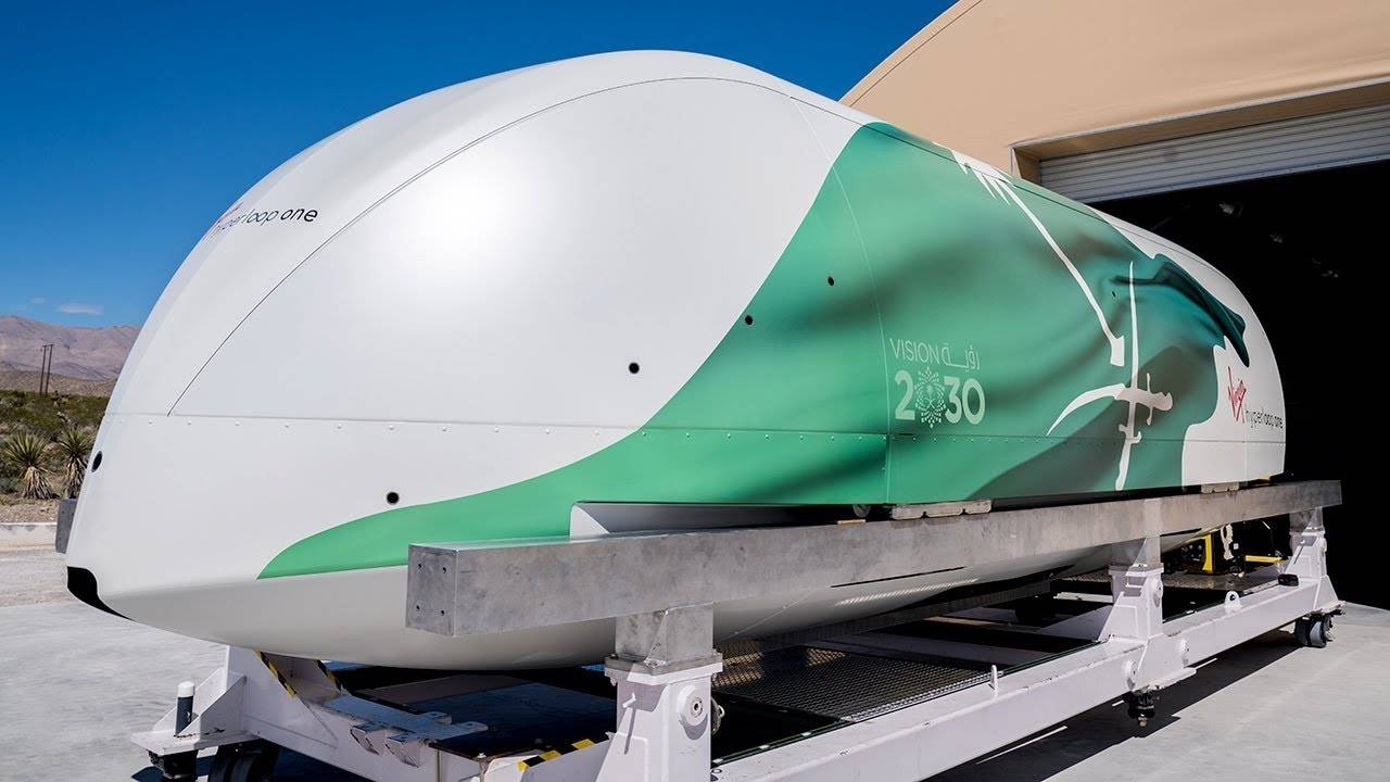 Hyperloop technology at Virgin Hyperloop One headquarters in the State of California.