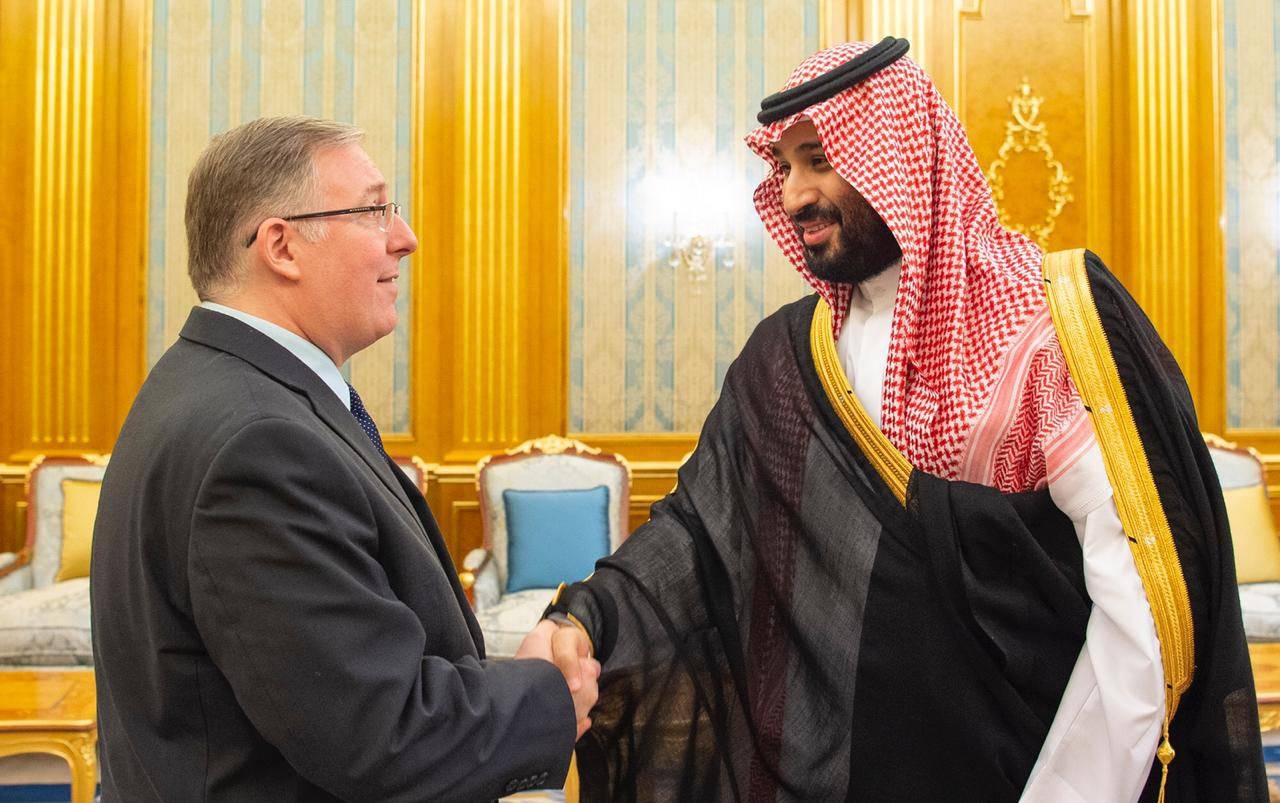 Crown Prince Muhammad Bin Salman, deputy premier and minister of defense, receives Joel C. Rosenberg, New York Times best-selling author and head of the Evangelical Delegation, during his recent visit to the Kingdom.