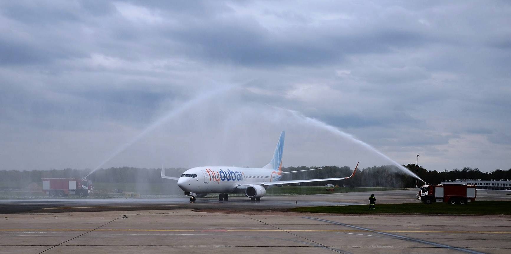 flydubai inaugural flight to Moscow