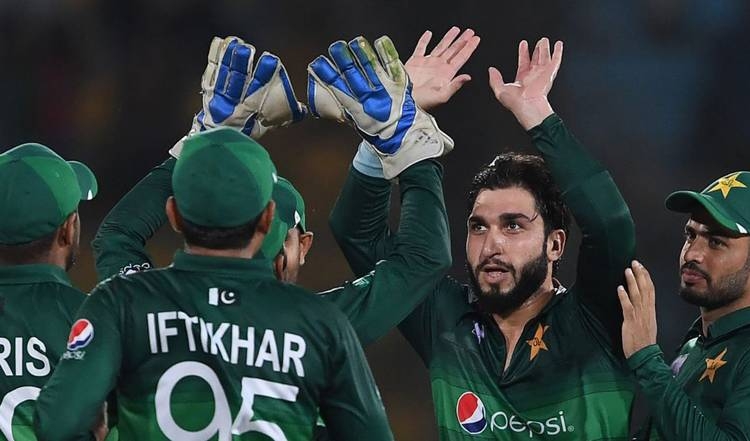 Pakistan's Babar Azam celebrates after scoring a century against Sri Lanka in the second day-night international in Karachi, on Monday. — Courtesy photo