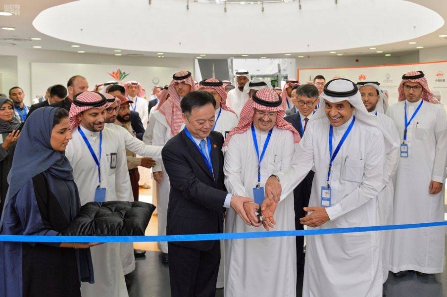 Dr. Faisal Bin Hamad Al-Sugeir, CEO of the Saudi Center for International Strategic Companies (SCISC), inaugurates the second edition of the Saudi Chinese Exhibition for the Employment of Saudi Nationals in Riyadh. — SPA