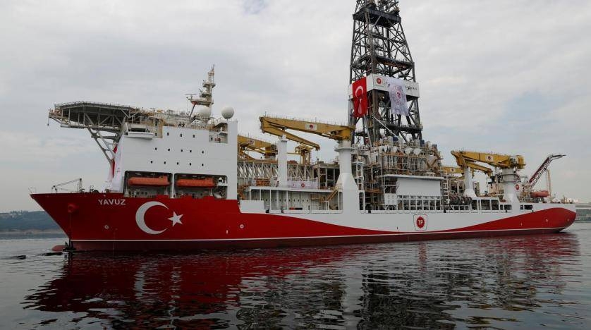 Turkish drilling vessel Yavuz sets sail in Izmit Bay, on its way to the Mediterranean Sea, off the port of Dilovasi, Turkey, in this June 20, 2019 file photo. — Reuters