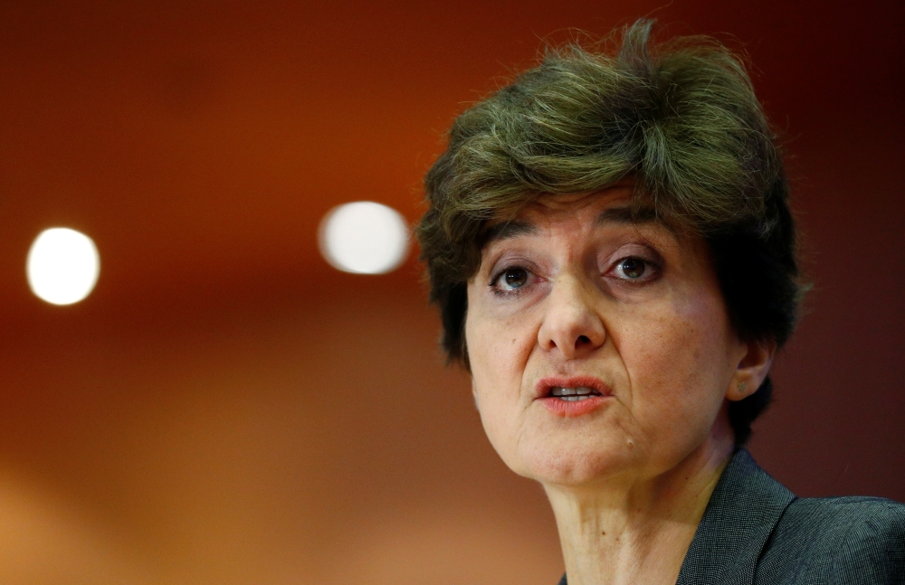 European Internal Market Commissioner-designate Sylvie Goulard of France speaks during her second hearing before the European Parliament in Brussels, Belgium, on Thursday. — Reuters 
