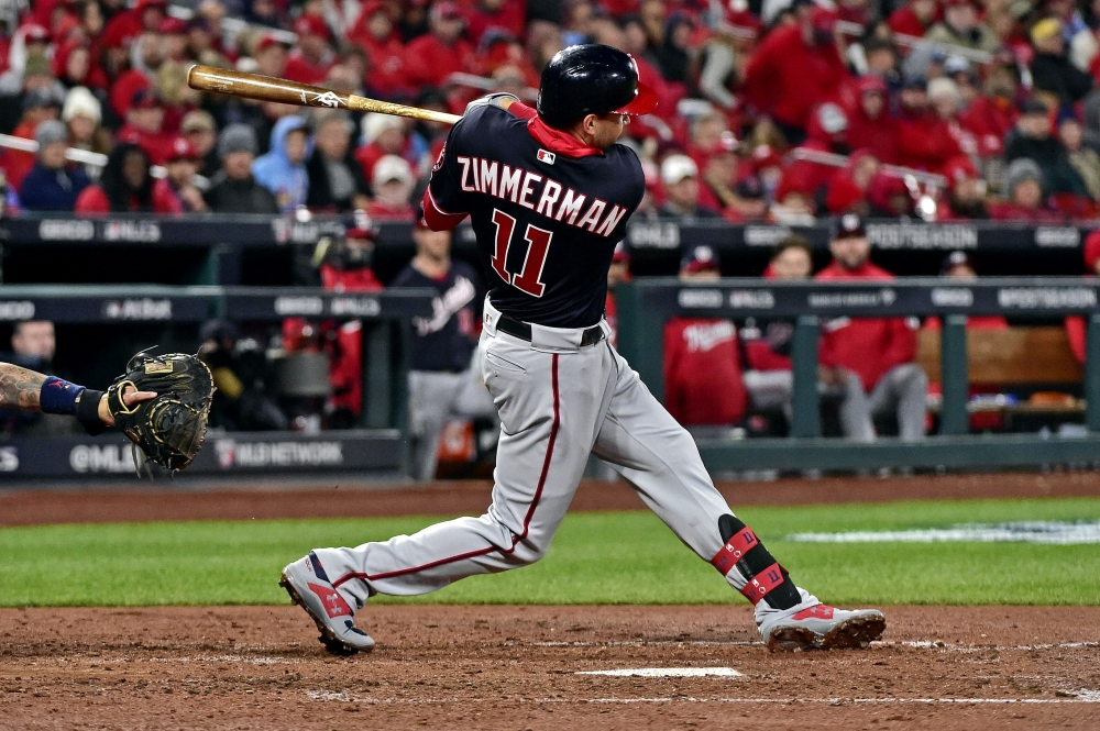 Anibal Sanchez of the Washington Nationals delivers the pitch against the St. Louis Cardinals during the eighth inning in game one of the National League Championship Series at Busch Stadium in St Louis, Missouri, on Friday.  — AFP