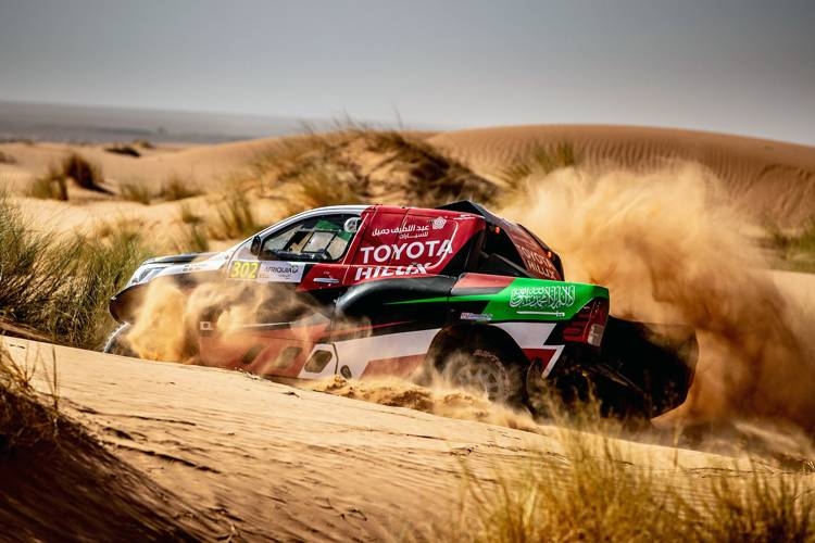 Saleh Al-Saif in action at the Hail International Rally in Saudi Arabia.