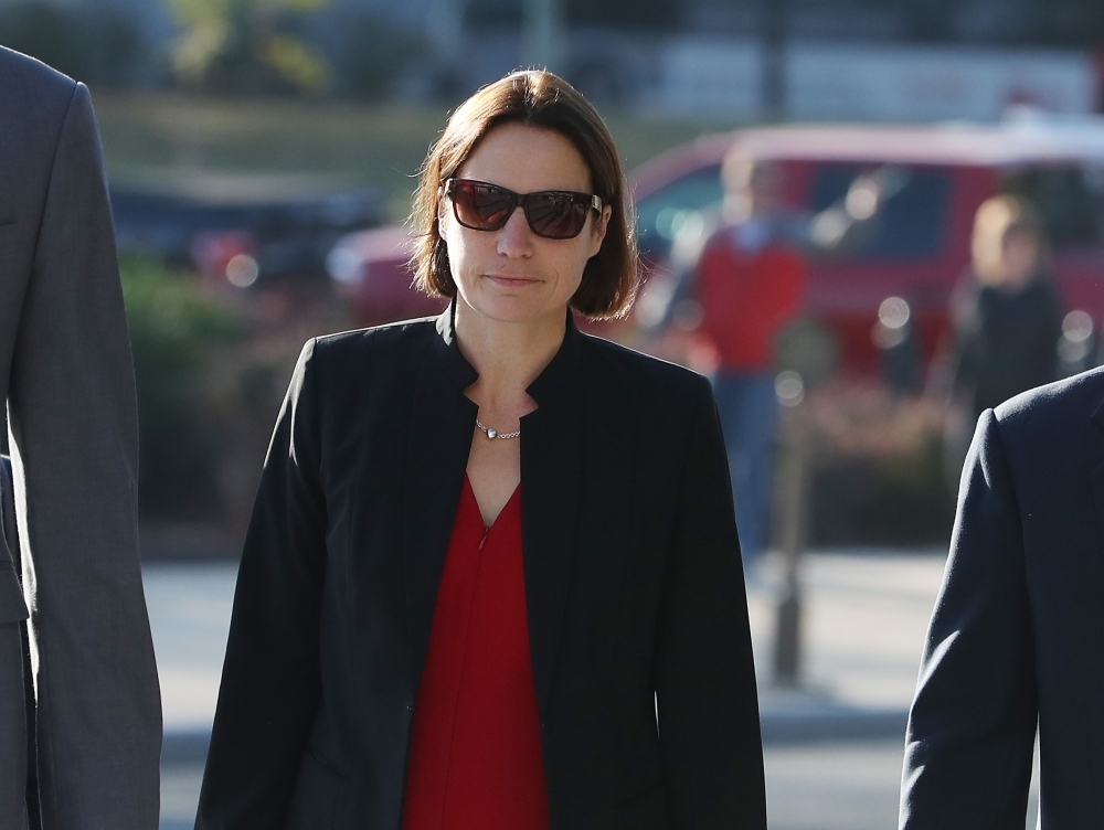 Fiona Hill, former senior director for European and Russian affairs on the National Security Council, arrives on Capitol Hill for a hearing at the US Capitol in Washington. — AFP