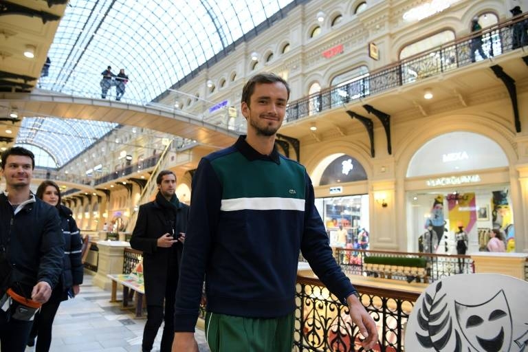 Hotfoot from success in Shanghai Daniil Medvedev arrives back in Moscow. — Courtesy photo