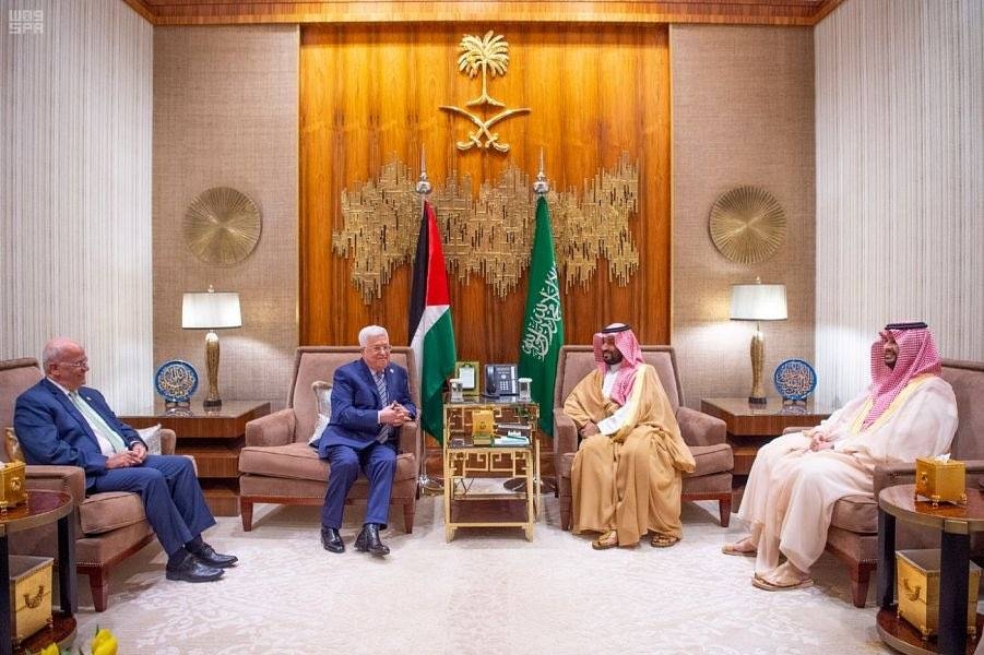 Crown Prince held official talks with Abbas. SPA