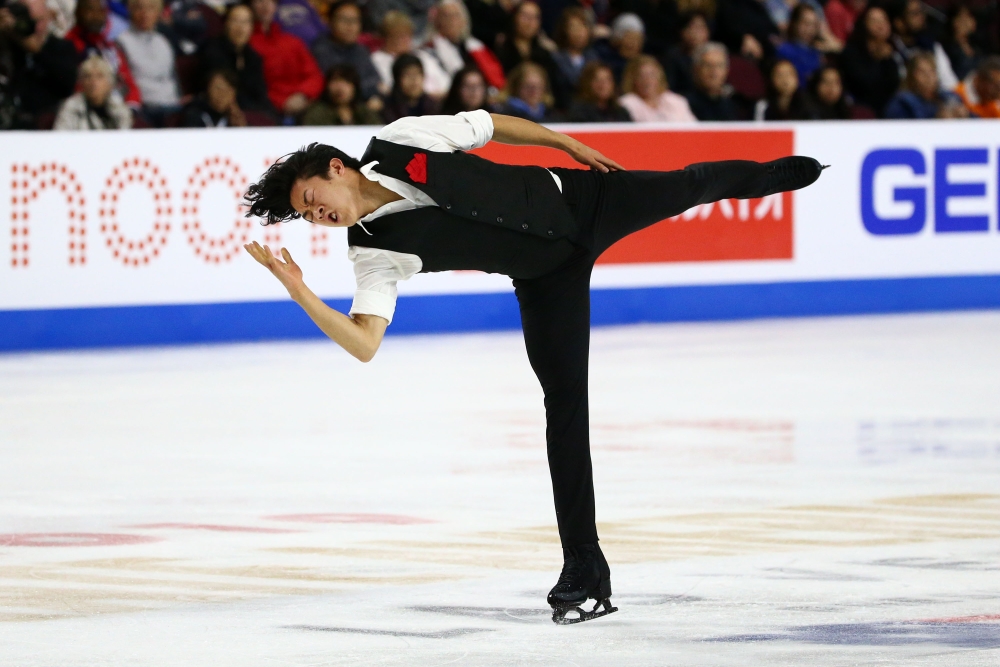 Nathan Chen (USA) performs in the men’s short program during the Skate America figure skating competition at Orleans Arena, Las Vegas, NV, USA, on Friday. — Reuters