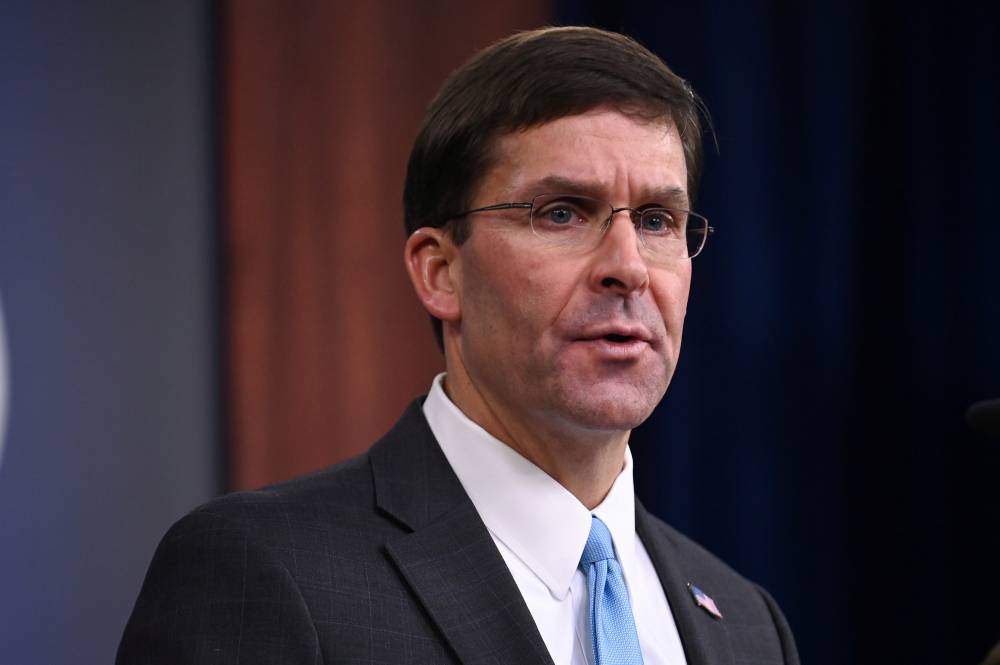 US Defense Secretary Mark Esper. — Reuters