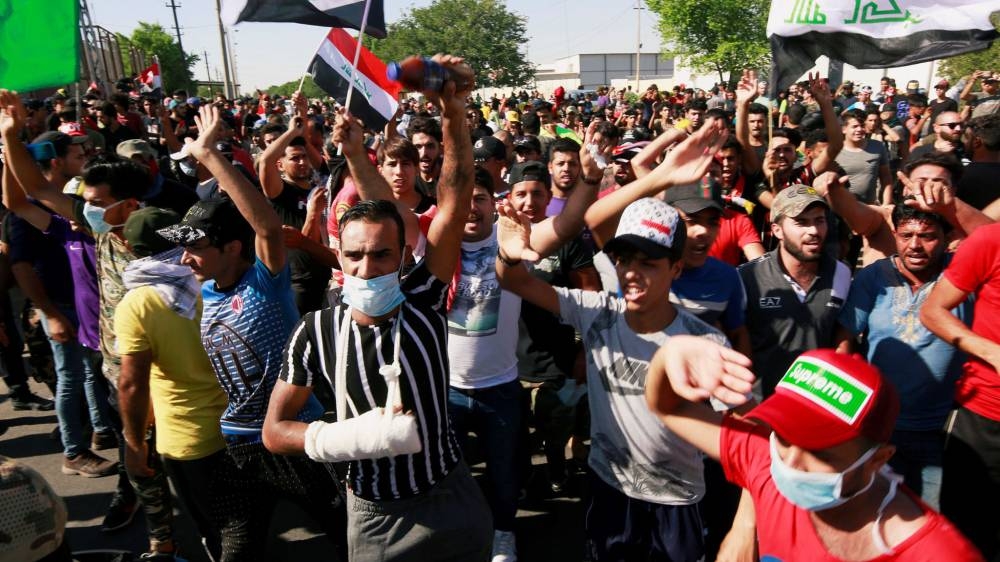 Demonstrators gather at a protest during a curfew, three days after the nationwide anti-government protests turned violent, in Baghdad, Iraq, in this Oct. 4, 2019 file photo. — Reuters