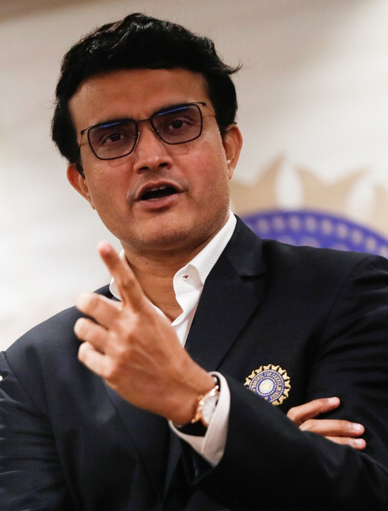 Former Indian cricketer and current BCCI (Board Of Control for Cricket in India) president Sourav Ganguly reacts after a press conference at the BCCI headquarters in Mumbai, India, on Wednesday. — Reuters