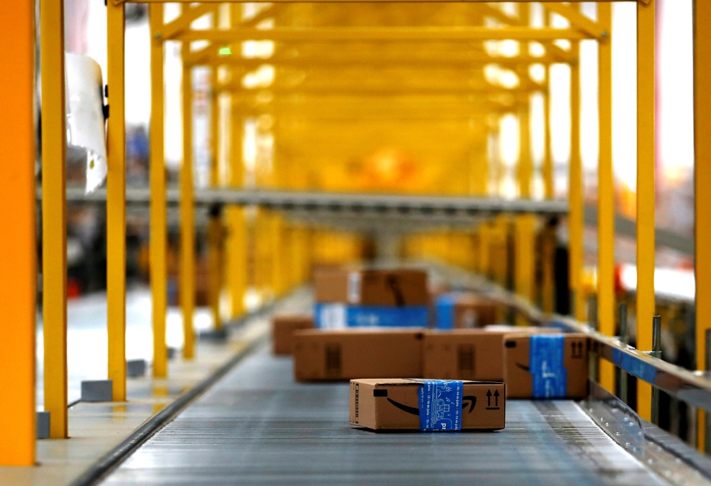 Amazon packages are seen at the new Amazon warehouse during its opening announcement on the outskirts of Mexico City, Mexico July 30, 2019. — Reuters